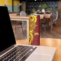 Personalised Tonga High School Skinny Tumbler THS Tongan Ngatu Pattern LT14 - Polynesian Pride