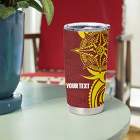 Personalised Tonga High School Tumbler Cup THS Tongan Ngatu Pattern LT14 - Polynesian Pride