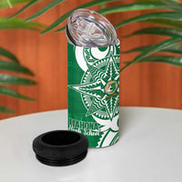 Personalised Liahona - Saineha High School 4 in 1 Can Cooler Tumbler Tongan Ngatu Pattern LT14 - Polynesian Pride