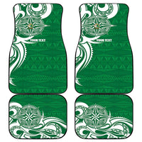 Personalised Liahona - Saineha High School Car Mats Tongan Ngatu Pattern - Polynesian Pride