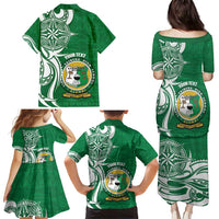 Personalised Liahona - Saineha High School Family Matching Puletasi and Hawaiian Shirt Tongan Ngatu Pattern - Polynesian Pride