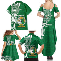 Personalised Liahona - Saineha High School Family Matching Summer Maxi Dress and Hawaiian Shirt Tongan Ngatu Pattern - Polynesian Pride