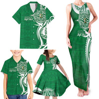 Personalised Liahona - Saineha High School Family Matching Tank Maxi Dress and Hawaiian Shirt Tongan Ngatu Pattern - Polynesian Pride