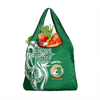 Personalised Liahona - Saineha High School Grocery Bag Tongan Ngatu Pattern LT14 1-pack One Size Green - Polynesian Pride