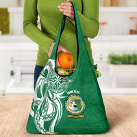 Personalised Liahona - Saineha High School Grocery Bag Tongan Ngatu Pattern LT14 - Polynesian Pride
