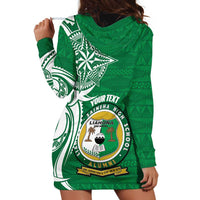 Personalised Liahona - Saineha High School Hoodie Dress Tongan Ngatu Pattern - Polynesian Pride
