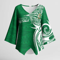 Personalised Liahona - Saineha High School Kimono Sleeve Blouse Tongan Ngatu Pattern - Polynesian Pride