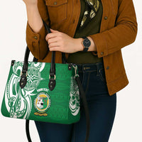 Personalised Liahona - Saineha High School Leather Bag Tongan Ngatu Pattern LT14 - Polynesian Pride
