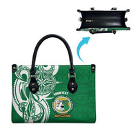 Personalised Liahona - Saineha High School Leather Bag Tongan Ngatu Pattern LT14 - Polynesian Pride