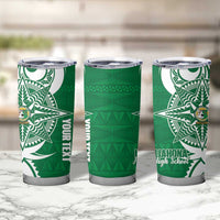 Personalised Liahona - Saineha High School Tumbler Cup Tongan Ngatu Pattern LT14 - Polynesian Pride