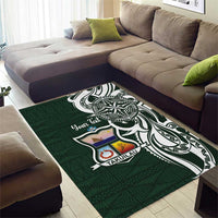 Personalised Tonga Takuilau College Area Rug Est 1975 Tongan Ngatu Pattern - Polynesian Pride
