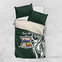 Personalised Tonga Takuilau College Bedding Set Est 1975 Tongan Ngatu Pattern - Polynesian Pride