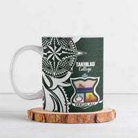 Personalised Tonga Takuilau College Ceramic Mug Est 1975 Tongan Ngatu Pattern LT14 Green - Polynesian Pride