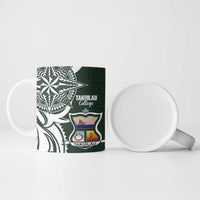 Personalised Tonga Takuilau College Ceramic Mug Est 1975 Tongan Ngatu Pattern LT14 - Polynesian Pride