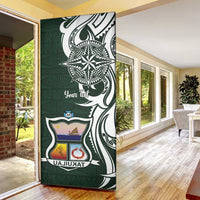 Personalised Tonga Takuilau College Door Cover Est 1975 Tongan Ngatu Pattern LT14 - Polynesian Pride
