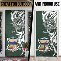 Personalised Tonga Takuilau College Door Cover Est 1975 Tongan Ngatu Pattern LT14 - Polynesian Pride