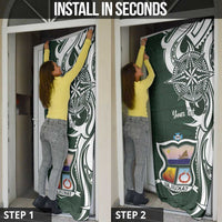 Personalised Tonga Takuilau College Door Cover Est 1975 Tongan Ngatu Pattern LT14 - Polynesian Pride