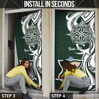 Personalised Tonga Takuilau College Door Cover Est 1975 Tongan Ngatu Pattern LT14 - Polynesian Pride