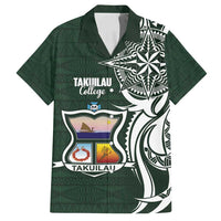 Personalised Tonga Takuilau College Family Matching Off Shoulder Maxi Dress and Hawaiian Shirt Est 1975 Tongan Ngatu Pattern - Polynesian Pride