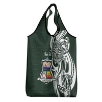 Personalised Tonga Takuilau College Grocery Bag Est 1975 Tongan Ngatu Pattern LT14 - Polynesian Pride