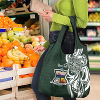 Personalised Tonga Takuilau College Grocery Bag Est 1975 Tongan Ngatu Pattern LT14 - Polynesian Pride