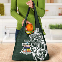 Personalised Tonga Takuilau College Grocery Bag Est 1975 Tongan Ngatu Pattern LT14 - Polynesian Pride