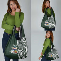 Personalised Tonga Takuilau College Grocery Bag Est 1975 Tongan Ngatu Pattern LT14 - Polynesian Pride