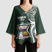 Personalised Tonga Takuilau College Kimono Sleeve Blouse Est 1975 Tongan Ngatu Pattern - Polynesian Pride