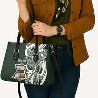 Personalised Tonga Takuilau College Leather Bag Est 1975 Tongan Ngatu Pattern LT14 - Polynesian Pride
