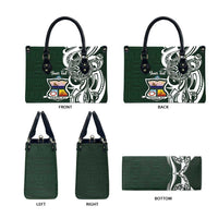 Personalised Tonga Takuilau College Leather Bag Est 1975 Tongan Ngatu Pattern LT14 - Polynesian Pride