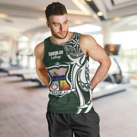 Personalised Tonga Takuilau College Men Tank Top Est 1975 Tongan Ngatu Pattern - Polynesian Pride
