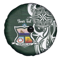 Personalised Tonga Takuilau College Spare Tire Cover Est 1975 Tongan Ngatu Pattern - Polynesian Pride
