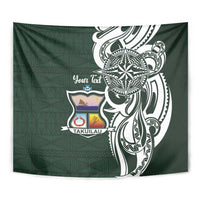 Personalised Tonga Takuilau College Tapestry Est 1975 Tongan Ngatu Pattern - Polynesian Pride