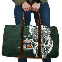 Personalised Tonga Takuilau College Travel Bag Est 1975 Tongan Ngatu Pattern LT14 Green - Polynesian Pride