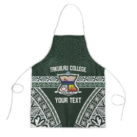 Personalised Tonga Takuilau College Apron 50th Anniversary Ngatu Kupesi LT14 Green - Polynesian Pride