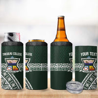 Personalised Tonga Takuilau College 4 in 1 Can Cooler Tumbler 50th Anniversary Ngatu Kupesi LT14 - Polynesian Pride