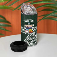 Personalised Tonga Takuilau College 4 in 1 Can Cooler Tumbler 50th Anniversary Ngatu Kupesi LT14 - Polynesian Pride