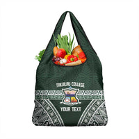 Personalised Tonga Takuilau College Grocery Bag 50th Anniversary Ngatu Kupesi LT14 1-pack One Size Green - Polynesian Pride
