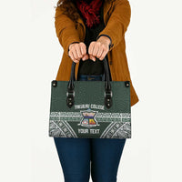 Personalised Tonga Takuilau College Leather Bag 50th Anniversary Ngatu Kupesi LT14 - Polynesian Pride