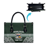 Personalised Tonga Takuilau College Leather Bag 50th Anniversary Ngatu Kupesi LT14 - Polynesian Pride