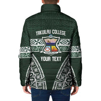 Personalised Tonga Takuilau College Padded Jacket 50th Anniversary Ngatu Kupesi - Polynesian Pride