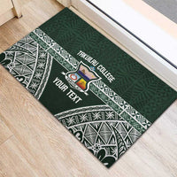 Personalised Tonga Takuilau College Rubber Doormat 50th Anniversary Ngatu Kupesi - Polynesian Pride
