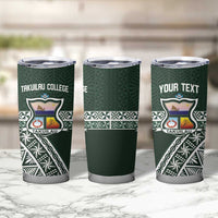 Personalised Tonga Takuilau College Tumbler Cup 50th Anniversary Ngatu Kupesi LT14 - Polynesian Pride