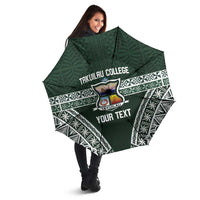 Personalised Tonga Takuilau College Umbrella 50th Anniversary Ngatu Kupesi LT14 - Polynesian Pride