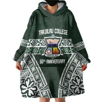 Personalised Tonga Takuilau College Wearable Blanket Hoodie 50th Anniversary Ngatu Kupesi - Polynesian Pride