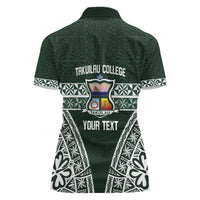 Personalised Tonga Takuilau College Women Polo Shirt 50th Anniversary Ngatu Kupesi - Polynesian Pride
