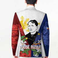 Philippines Rizal Day Blazer Filipino Sampaguita Grunge Style - Polynesian Pride