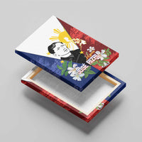 Philippines Rizal Day Canvas Wall Art Filipino Sampaguita Grunge Style - Polynesian Pride