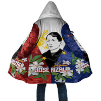 Philippines Rizal Day Cloak Filipino Sampaguita Grunge Style LT14 Unisex Blue - Polynesian Pride