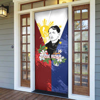 Philippines Rizal Day Door Cover Filipino Sampaguita Grunge Style LT14 - Polynesian Pride